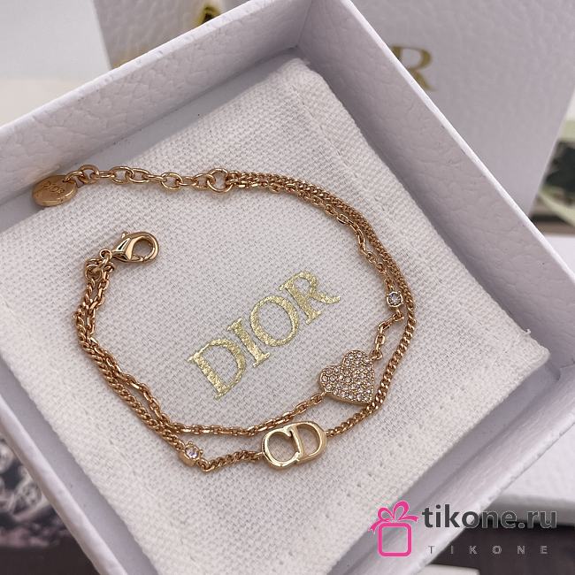 Dior Clair D Lune Bracelet Pink Finish Metal and Pink Crystals - 1