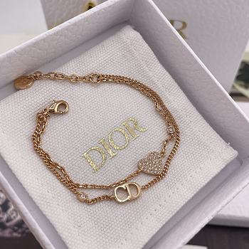 Dior Clair D Lune Bracelet Pink Finish Metal and Pink Crystals