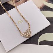 Dior Clair D Lune Necklace Pink Finish Metal and Pink Crystals - 6