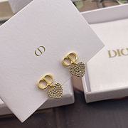 Dior Clair D Lune Clip On Earrings Gold Finish Metal and Silver Tone Crystals - 1