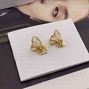 Dior Clair D Lune Clip On Earrings Gold Finish Metal and Silver Tone Crystals - 2