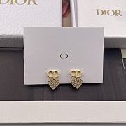 Dior Clair D Lune Clip On Earrings Gold Finish Metal and Silver Tone Crystals - 4