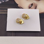 Dior Clair D Lune Clip On Earrings Gold Finish Metal and Silver Tone Crystals - 5