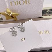 Dior Clair D Lune Clip On Earrings Silver Finish Metal and Silver Tone Crystals - 1