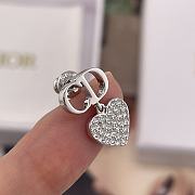 Dior Clair D Lune Clip On Earrings Silver Finish Metal and Silver Tone Crystals - 6