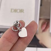 Dior Clair D Lune Clip On Earrings Silver Finish Metal and Silver Tone Crystals - 4