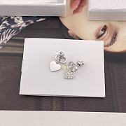 Dior Clair D Lune Clip On Earrings Silver Finish Metal and Silver Tone Crystals - 2