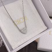 Dior Clair D Lune Necklace Silver Finish Metal and White Crystals - 2