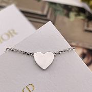 Dior Clair D Lune Necklace Silver Finish Metal and White Crystals - 4