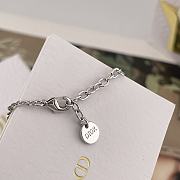 Dior Clair D Lune Necklace Silver Finish Metal and White Crystals - 5