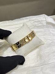 Dior 30 Montaigne Bangle Gold Finish Metal and Silver Tone Crystals - 1