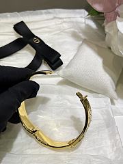 Dior 30 Montaigne Bangle Gold Finish Metal and Silver Tone Crystals - 6