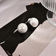 Chanel Stud Earrings White Pearl  - 2