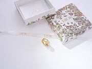 Dior 30 Montaigne Ring Gold Finish Metal and Silver Tone Crystals - 4