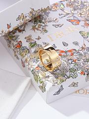 Dior 30 Montaigne Ring Gold Finish Metal and Silver Tone Crystals - 6