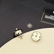 Chanel Stud Earrings Metal & Lambskin Golden & Black - 5