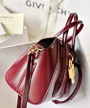 Givenchy Mini Antigona Lock Bag In Box Leather Burgundy - 29x20x13cm - 6
