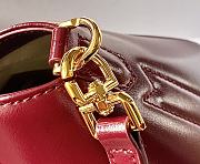 Givenchy Mini Antigona Lock Bag In Box Leather Burgundy - 29x20x13cm - 2