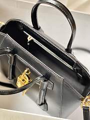Givenchy Mini Antigona Lock Bag In Box Leather Black Gold - 29x20x13cm - 3