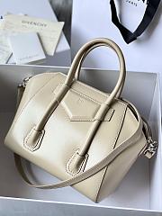 Givenchy Mini Antigona Lock Bag In Box Leather Cream - 29x20x13cm - 6