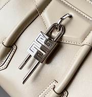 Givenchy Mini Antigona Lock Bag In Box Leather Cream - 29x20x13cm - 5