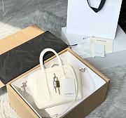Givenchy Mini Antigona Lock Bag In Box Leather White - 29x20x13cm - 1