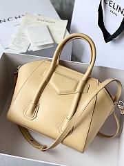 Givenchy Mini Antigona Lock Bag In Box Leather Beige - 29x20x13cm - 6