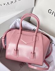 Givenchy Mini Antigona Lock Bag In Box Leather Pink - 29x20x13cm - 5
