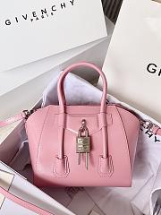 Givenchy Mini Antigona Lock Bag In Box Leather Pink - 29x20x13cm - 1