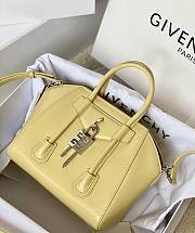 Givenchy Mini Antigona Lock Bag In Box Leather Yellow - 29x20x13cm - 5