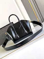 Givenchy Mini Antigona Lock Bag In Box Leather Black - 22x18x13cm - 4