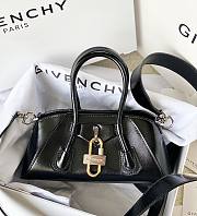 Givenchy Mini Antigona Lock Stretch In Box Leather Black - 22x12x8cm - 1