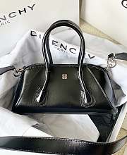 Givenchy Mini Antigona Lock Stretch In Box Leather Black - 22x12x8cm - 2