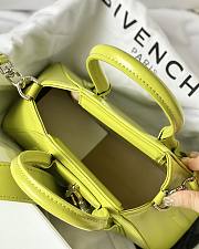 Givenchy Mini Antigona Lock Stretch In Box Leather Green - 22x12x8cm - 3