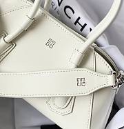 Givenchy Mini Antigona Lock Stretch In Box Leather White - 22x12x8cm - 6