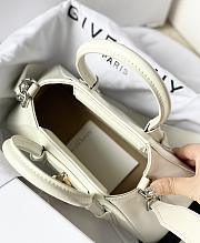 Givenchy Mini Antigona Lock Stretch In Box Leather White - 22x12x8cm - 4