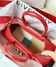 Givenchy Mini Antigona Lock Stretch In Box Leather Red - 22x12x8cm - 6