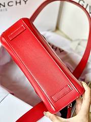 Givenchy Mini Antigona Lock Stretch In Box Leather Red - 22x12x8cm - 4