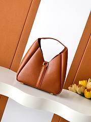 Givenchy G-Hobo Medium In Grained Leather With Padlock Brown - 25x21x10cm - 2