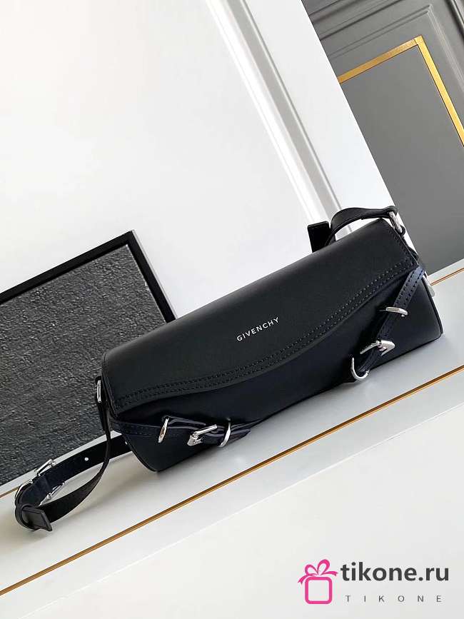 Givenchy Voyou Roller Bag In Grained Leather Black - 25x10x13cm - 1