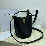 Celine Mini Bucket 16 In Smooth Calfskin Black - 16x18x16cm - 3