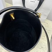 Celine Mini Bucket 16 In Smooth Calfskin Black - 16x18x16cm - 5