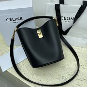 Celine Mini Bucket 16 In Smooth Calfskin Black - 16x18x16cm - 1