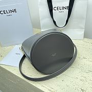 Celine Mini Bucket 16 In Smooth Calfskin Gray - 16x18x16cm - 5