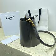 Celine Mini Bucket 16 In Smooth Calfskin Gray - 16x18x16cm - 4