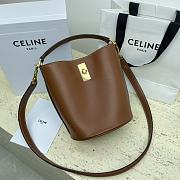 Celine Mini Bucket 16 In Smooth Calfskin Brown - 16x18x16cm - 1