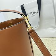Celine Mini Bucket 16 In Smooth Calfskin Brown - 16x18x16cm - 5