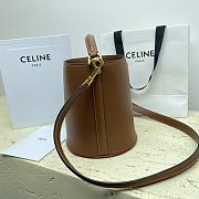 Celine Mini Bucket 16 In Smooth Calfskin Brown - 16x18x16cm - 4