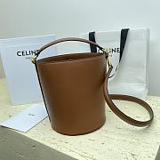 Celine Mini Bucket 16 In Smooth Calfskin Brown - 16x18x16cm - 2