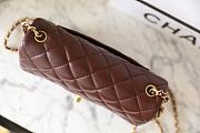 Chanel Mini Flap Bag Shiny Lambskin & Gold Tone Metal Dark Brown - 20x13x7cm - 5